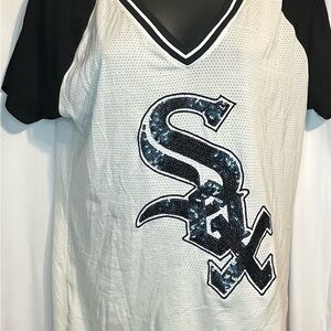 PINK Victoria's Secret Chicago White Sox MLB Mesh Jersey Sequin Logo  Size Large